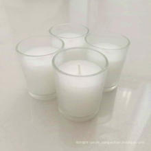 china factory glass votive candles wholesale flameless white color